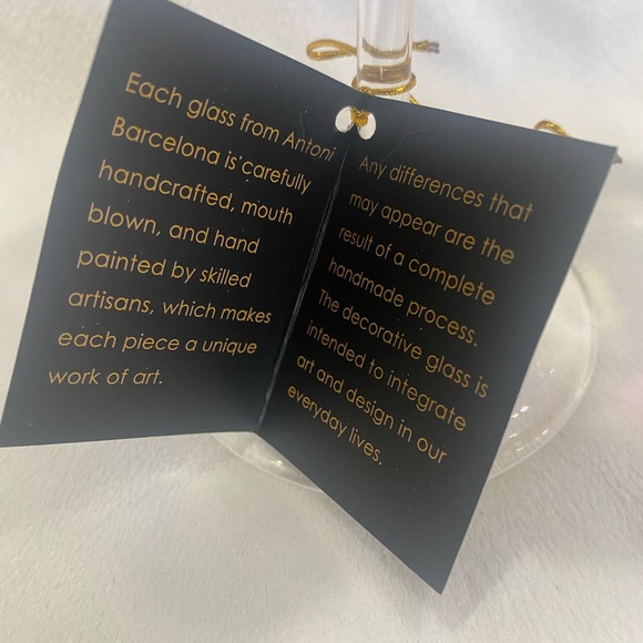 Set of four Antoni Barcelona handcrafted, mouth blown, hand painted glasses - Picture 11 of 13